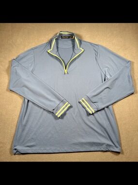 Polo Golf Ralph Lauren 1/4 Zip Pullover Sweater XXL Light Blue Performance